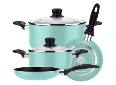 BATERÍA DE COCINA FANTUZZI GOURMET MENTA 6 PIEZAS - 1