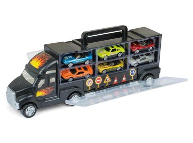 AUTO ESCALA ULTRA TOYS CAMIÓN TRANSPORTADOR DE AUTOS ULTRAX - 1