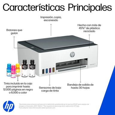 IMPRESORA MULTINFUNCIONAL HP INYECCIÓN TINTA SMART TANK 520 - 5
