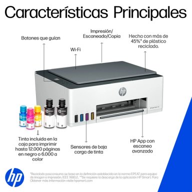 IMPRESORA MULTINFUNCIONAL HP INYECCIÓN TINTA SMART TANK 580 WIFI - 5