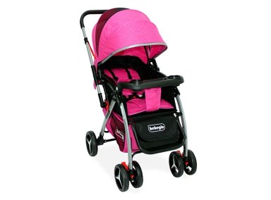 COCHE PASEO CUNA BEBEGLO ATLAS MANILLAR REVERSIBLE FUCSIA - 1