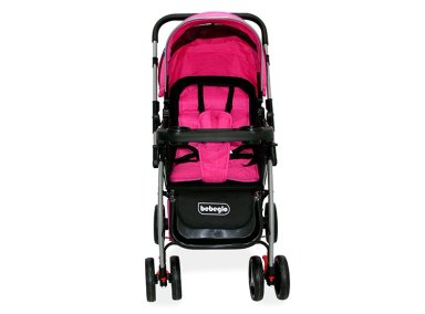 COCHE PASEO CUNA BEBEGLO ATLAS MANILLAR REVERSIBLE FUCSIA - 4