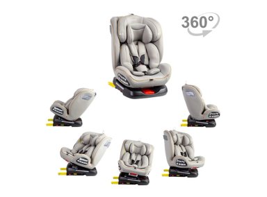 SILLA DE AUTO BEBE CONVERTIBLE SUPRA 360 ISOFIX GRIS CLARO - 5