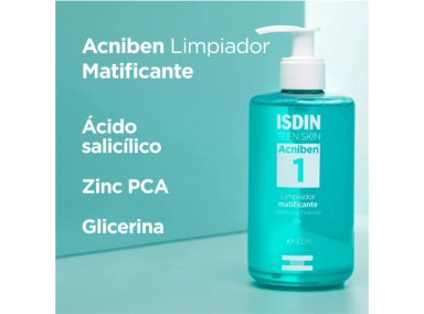 LIMPIADOR FACIAL ISDIN MATIFICANTE ACNIBEN 400 ML - 2