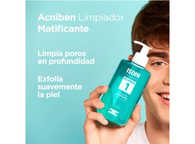 LIMPIADOR FACIAL ISDIN MATIFICANTE ACNIBEN 400 ML - 3