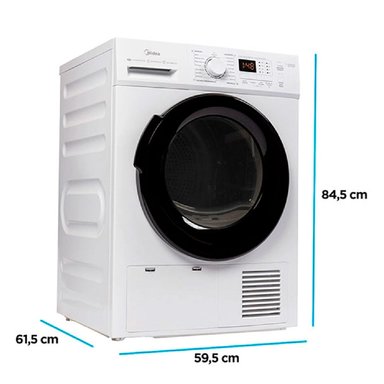 SECADORA DE ROPA POR CONDENSACION MIDEA MSC-90B08E 9KG BLANCO - 4