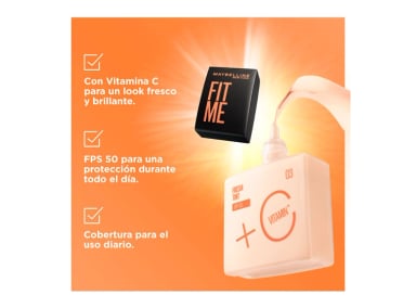 BASE DE MAQUILLAJE MAYBELLINE FIT ME FRESH SPF 50 5 GR - 4