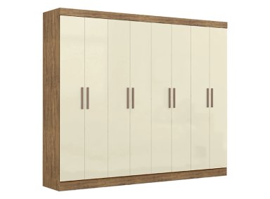 CLOSET DI PORETTI DESIGN PARIS MDF 8 PUERTAS 4 CAJONES CAFÉ CLARO - 1