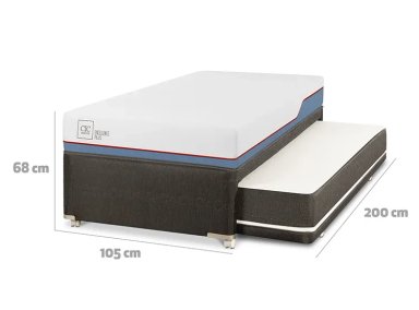CAMA DIVAN CIC EXCELLENCE PLUS BLACK 1.5 PLAZAS AZUL - 3