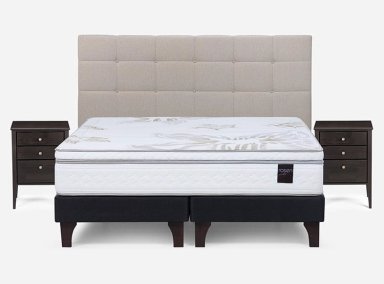 CAMA EUROPEA ROSEN ART 4 BD 2 PLAZAS + SET ISSEY - 1
