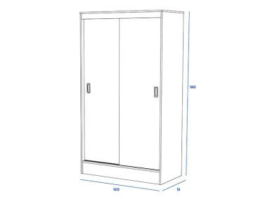 CLOSET CIC CABURGUA BLANCO 2P - 4