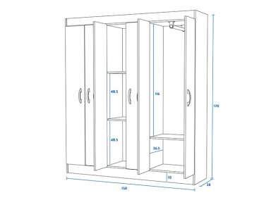 CLOSET CIC LAREDO BLANCO 6P - 4