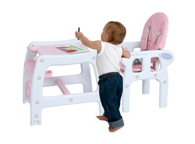 SILLA COMER KIDSCOOL NEW ROSADO - 5