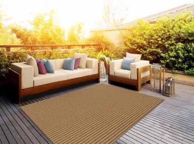 ALFOMBRA IDETEX SISAL PATTERN NÓRDICO 240 X 340 CM MIEL - 3