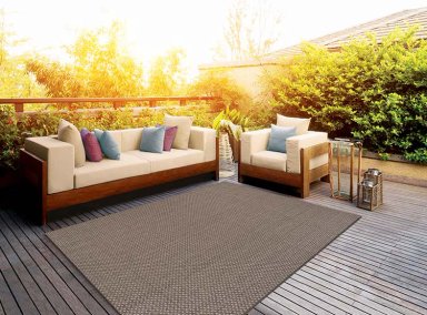 ALFOMBRA IDETEX SISAL PATTERN NÓRDICO 240 X 340 CM PLATA - 3