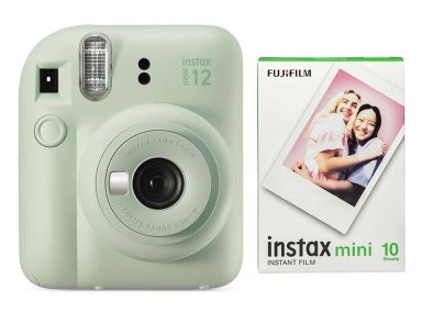 COMBO CÁMARA INSTANTÁNEA FUJI INSTAX MINI 12 VERDE + FILM 10 - 1