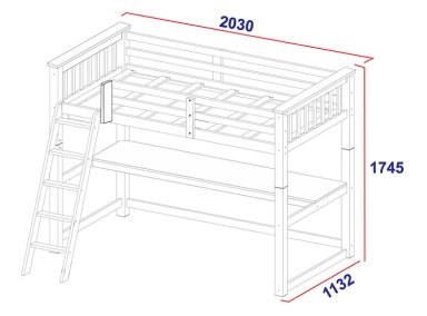 CAMAROTE DECOCASA BOSTON ESCRITORIO  1.5 PL - 6