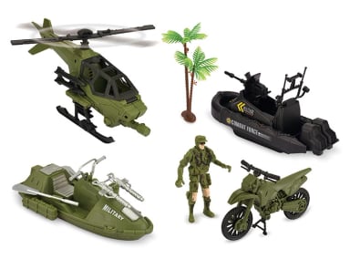 SET DE JUEGO ULTRA TOYS MILITAR HELICOPTERO VERDE - 1