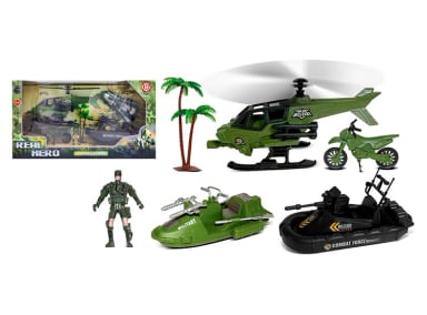 SET DE JUEGO ULTRA TOYS MILITAR HELICOPTERO VERDE - 2