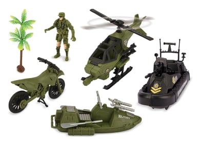 SET DE JUEGO ULTRA TOYS MILITAR HELICOPTERO VERDE - 3