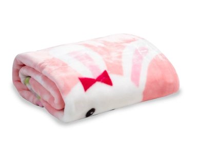 FRAZADA BEBESIT REVERSIBLE CONEJITO ROSA ESTAMPADO - 3