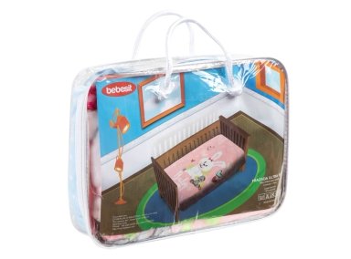 FRAZADA BEBESIT REVERSIBLE CONEJITO ROSA ESTAMPADO - 4