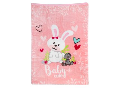 SACO BEBE BEBESIT CON BROCHE CONEJITO ROSA ESTAMPADO - 2