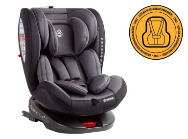 SILLA DE AUTO BEBESIT BEBE CONVERTIBLE SATURN 360 ISOFIX GRIS OSCURO - 1