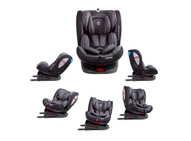 SILLA DE AUTO BEBESIT BEBE CONVERTIBLE SATURN 360 ISOFIX GRIS OSCURO - 6