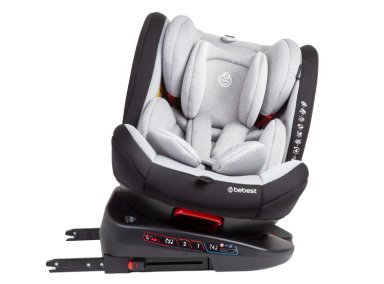 SILLA DE AUTO BEBE CONVERTIBLE SATURN 360 ISOFIX GRIS CLARO - 9
