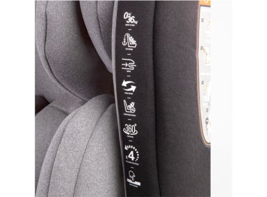 SILLA DE AUTO BEBE CONVERTIBLE SATURN 360 ISOFIX GRIS CLARO - 10