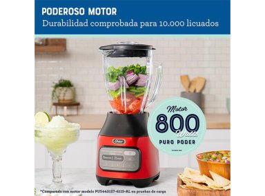 LICUADORA OSTER BLSTPEG-CRT-052 800W 1.5 L REVERSIBLE 2 PROGRAMAS AUTOMÁTICOS 3 VELOCIDADES MÁS PULSO - 6
