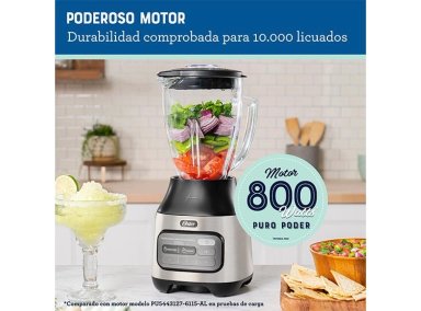LICUADORA OSTER BLSTPEG-NRT-052 800W 1.5 L REVERSIBLE 2 PROGRAMAS AUTOMÁTICOS 3 VELOCIDADES MÁS PULSO - 6