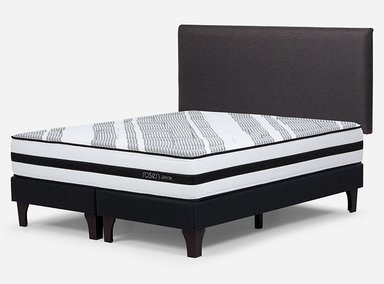 JUEGO DE DORMITORIO ROSEN CAMA EUROPEA DRIVEN 2 PLAZAS + RESPALDO CONNOR - 2