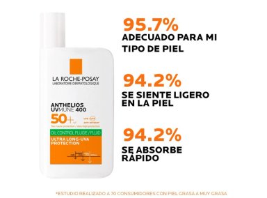 PROTECTOR SOLAR FACIAL LA ROCHE-POSAY ANTHELIOS UV MUNE 400 OIL CONTROL SPF 50+ 50 ML - 3