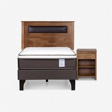 JUEGO DE DORMITORIO ROSEN CAMA EUROPEA NEW STYLE 4 PLUS 1.5 PLAZAS + SET FERRARA - 1