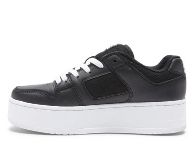 ZAPATILLAS MUJER DC SHOES URBANAS NEGRO MANTECA4 CUERO - 3