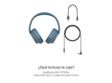AUDÍFONOS INALÁMBRICOS CON CANCELACION DE RUIDO WH-CH720 AZUL - 9