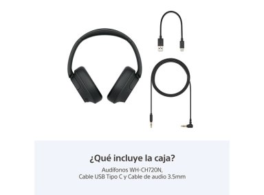 AUDÍFONOS INALÁMBRICOS CON CANCELACIÓN DE RUIDO WH-CH720 NEGRO - 9