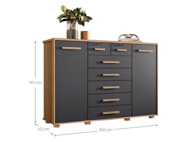 COMODA VEKKA HOME FONTANA 2P 7C - 3