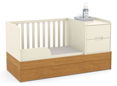 CUNA KIDSCOOL FORMARE ECOWOOD MULTIFUNCION BLANCO - 1