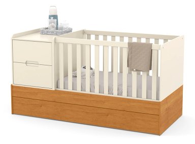 CUNA KIDSCOOL FORMARE ECOWOOD MULTIFUNCION BLANCO - 2