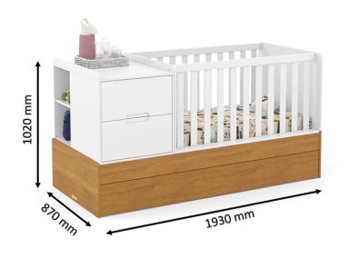 CUNA KIDSCOOL FORMARE ECOWOOD MULTIFUNCION BLANCO - 6