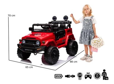 JEEP A BATERIA KIDSCOOL TOYOTA FJ CRUSIER ROJO 12V - 6
