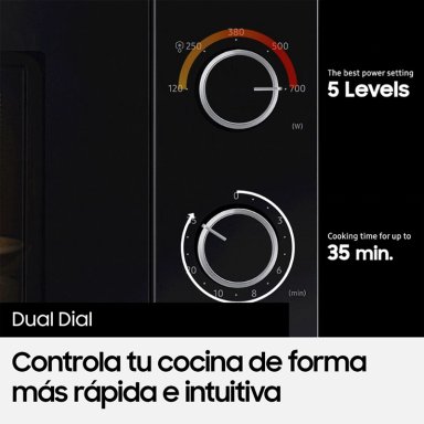 MICROONDAS SAMSUNG 20 L MS20A3010AL/ZS PLATO GIRATORIO - 7