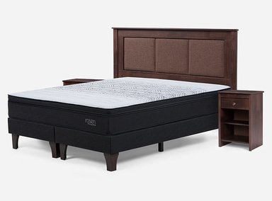 JUEGO DE DORMITORIO ROSEN CAMA EUROPEA TEMPO BD 2 PLAZAS + SET RACHEL - 2