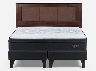 JUEGO DE DORMITORIO ROSEN CAMA EUROPEA TEMPO BD 2 PLAZAS + SET RACHEL - 1