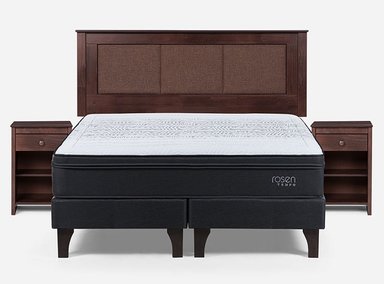 JUEGO DE DORMITORIO ROSEN CAMA EUROPEA TEMPO KING + SET RACHEL - 1