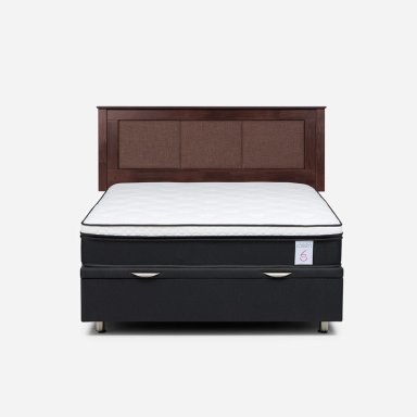 JUEGO DE DORMITORIO ROSEN CAMA BOXET NEW STYLE 6 2 PLAZAS + RESPALDO RACHEL - 1