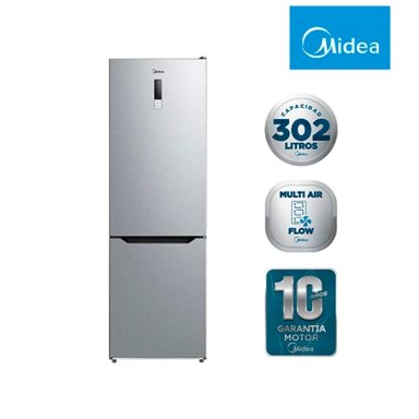 REFRIGERADOR BOTTOM FREEZER MIDEA MDRB424FGE50 310L NO FROST PLATA - 2